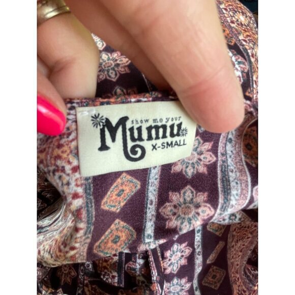 Show Me Your Mumu Lightning Bird Tunic Top Boho Pullover Floral Long Sleeve XS - Picture 8 of 9